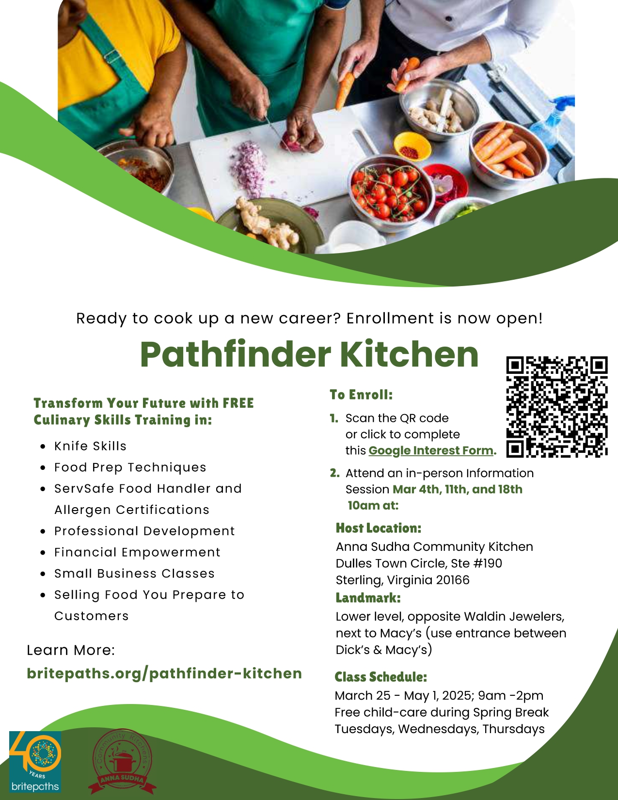 Information Session for Pathfinder Kitchen Culinary Arts Free Program