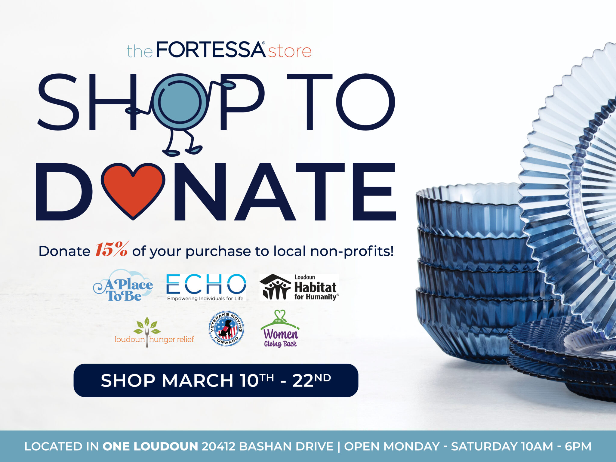 Shop to Donate at The Fortessa Store